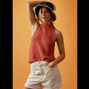 Brand New Pilcro Rolled Mock-Neck Sweater Tank